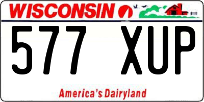 WI license plate 577XUP