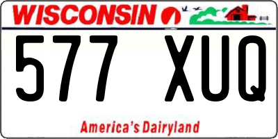 WI license plate 577XUQ