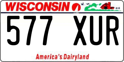 WI license plate 577XUR