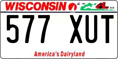 WI license plate 577XUT