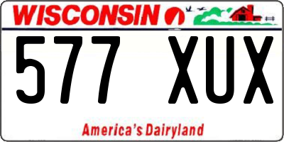 WI license plate 577XUX
