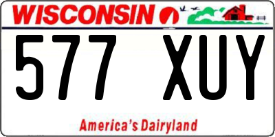 WI license plate 577XUY