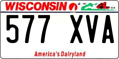 WI license plate 577XVA