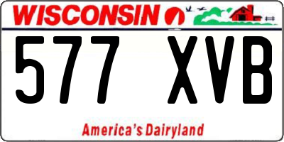 WI license plate 577XVB
