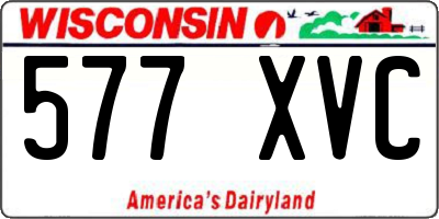 WI license plate 577XVC