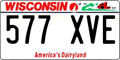 WI license plate 577XVE