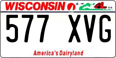 WI license plate 577XVG