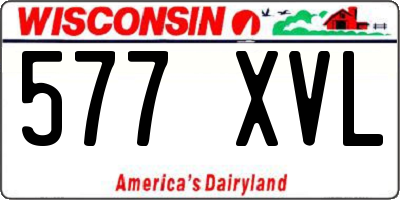 WI license plate 577XVL
