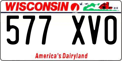 WI license plate 577XVO