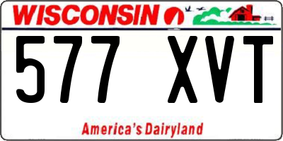 WI license plate 577XVT