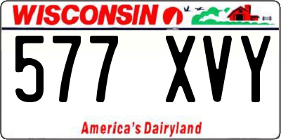 WI license plate 577XVY