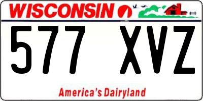 WI license plate 577XVZ