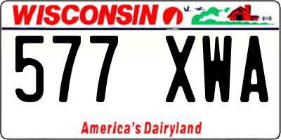 WI license plate 577XWA