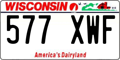 WI license plate 577XWF