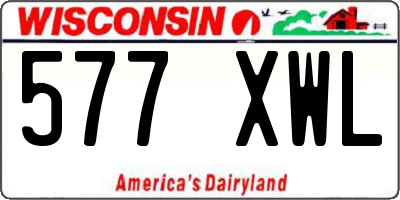 WI license plate 577XWL