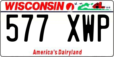 WI license plate 577XWP