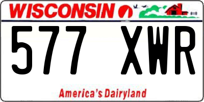 WI license plate 577XWR