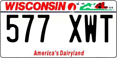 WI license plate 577XWT