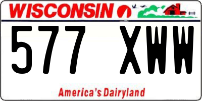 WI license plate 577XWW