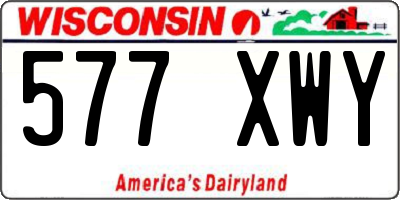 WI license plate 577XWY