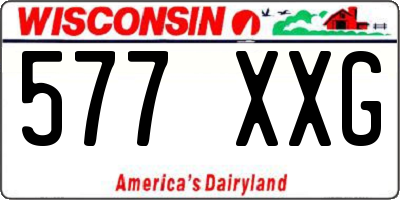 WI license plate 577XXG