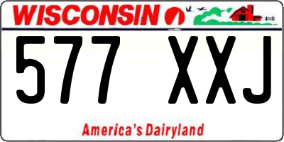 WI license plate 577XXJ