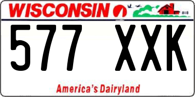 WI license plate 577XXK