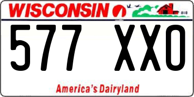 WI license plate 577XXO
