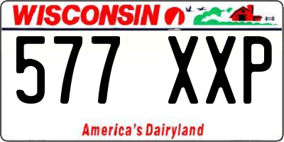 WI license plate 577XXP