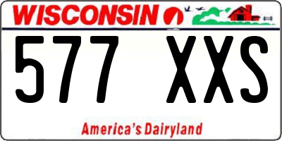 WI license plate 577XXS
