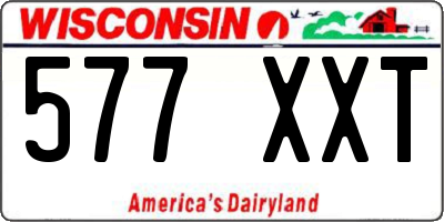 WI license plate 577XXT