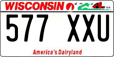 WI license plate 577XXU