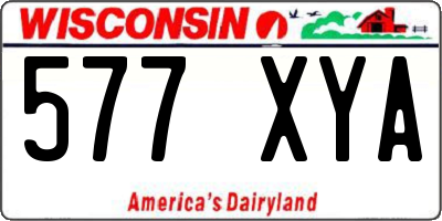 WI license plate 577XYA