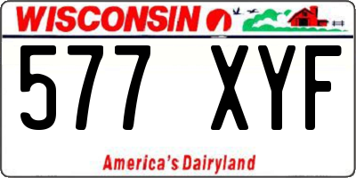 WI license plate 577XYF