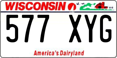 WI license plate 577XYG