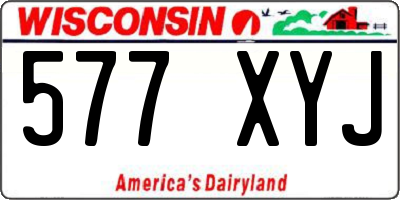 WI license plate 577XYJ