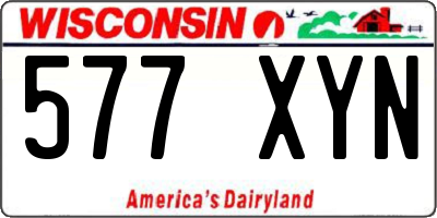 WI license plate 577XYN