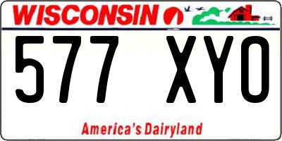 WI license plate 577XYO