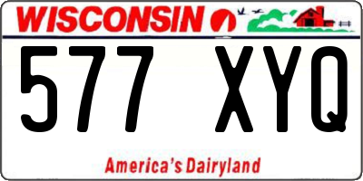 WI license plate 577XYQ