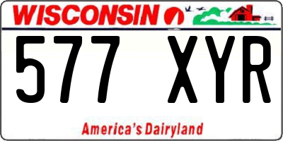 WI license plate 577XYR