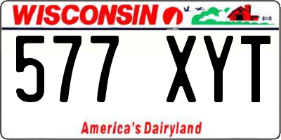 WI license plate 577XYT
