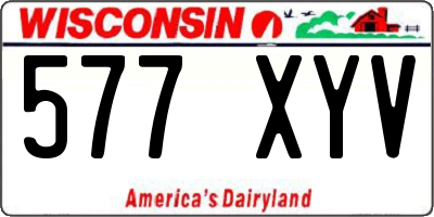 WI license plate 577XYV