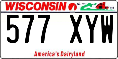 WI license plate 577XYW