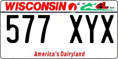 WI license plate 577XYX