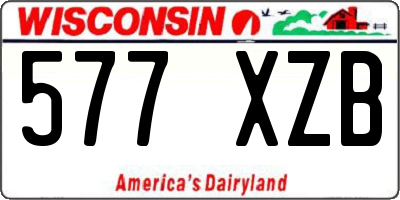 WI license plate 577XZB