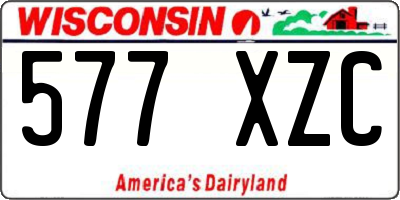 WI license plate 577XZC