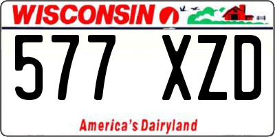 WI license plate 577XZD