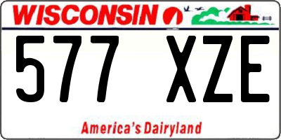 WI license plate 577XZE