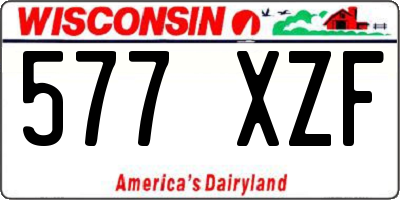 WI license plate 577XZF