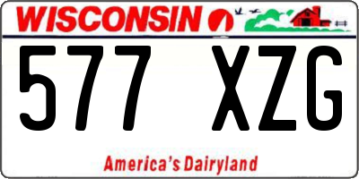 WI license plate 577XZG
